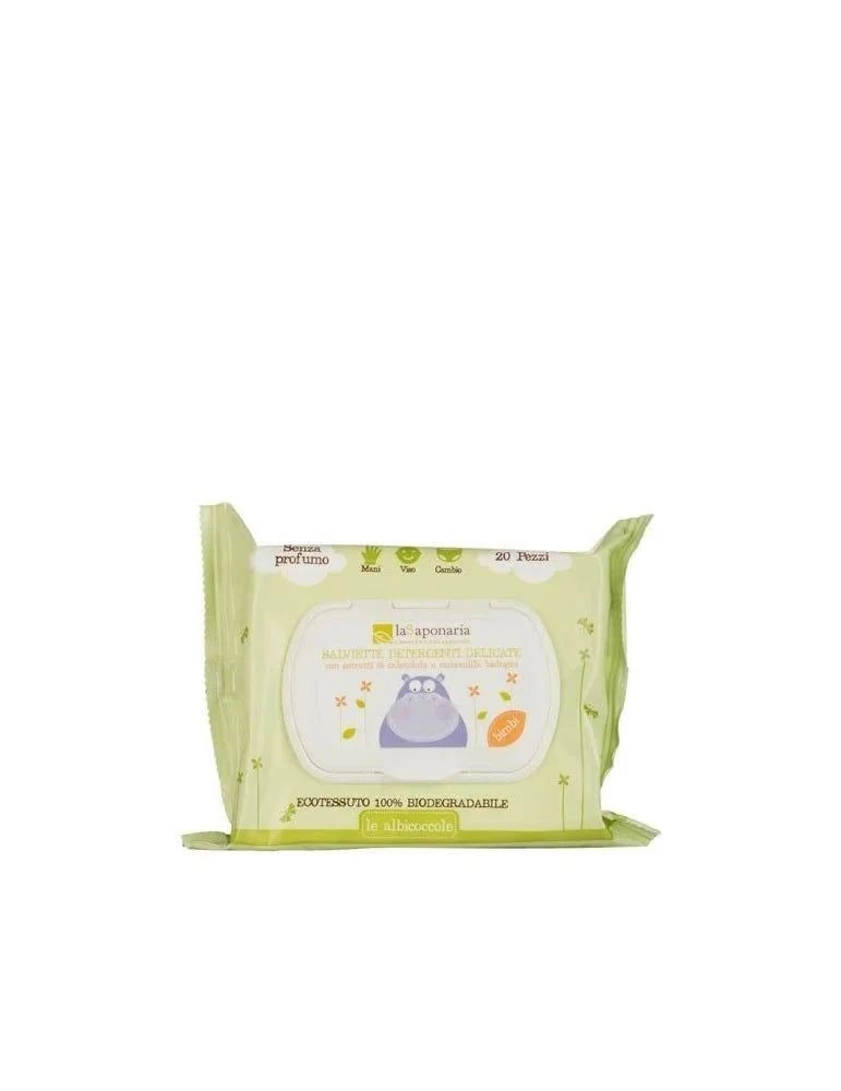 Salviette Detergenti Delicate - La Saponaria-La Saponaria-bambini,crema,crema corpo,crema viso,igiene